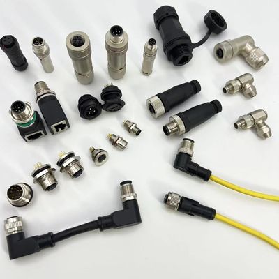 کانکتورهای دایره ای صنعتی قفل شونده با پیچ 17 پین M5/M8/M9/12/M16/M23