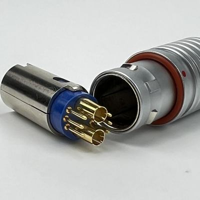 قیمت خوب Electrical 2 Coaxial Push Pull Cable Connectors 4 Pin For Military Communications آنلاین