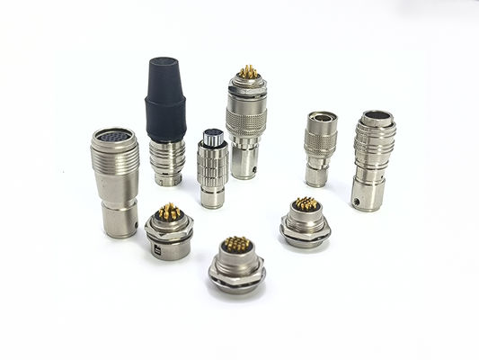 قیمت خوب Hirose Compatible HR25 HR10 HR7 Push Pull Circular Connectors Brass Chrome Plated Shell آنلاین